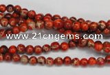 CDI490 15.5 inches 4mm round dyed imperial jasper beads