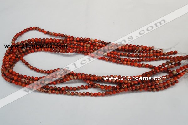 CDI490 15.5 inches 4mm round dyed imperial jasper beads