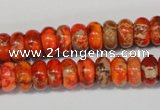 CDI501 15.5 inches 6*10mm rondelle dyed imperial jasper beads