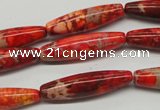 CDI513 15.5 inches 8*31mm rice dyed imperial jasper beads