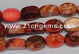 CDI528 15.5 inches 10*14mm oval dyed imperial jasper beads