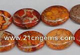 CDI532 15.5 inches 15*20mm oval dyed imperial jasper beads