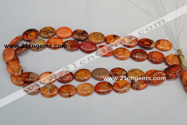 CDI532 15.5 inches 15*20mm oval dyed imperial jasper beads