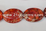 CDI533 15.5 inches 18*25mm oval dyed imperial jasper beads