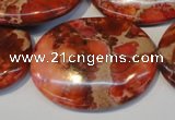 CDI536 15.5 inches 30*40mm oval dyed imperial jasper beads