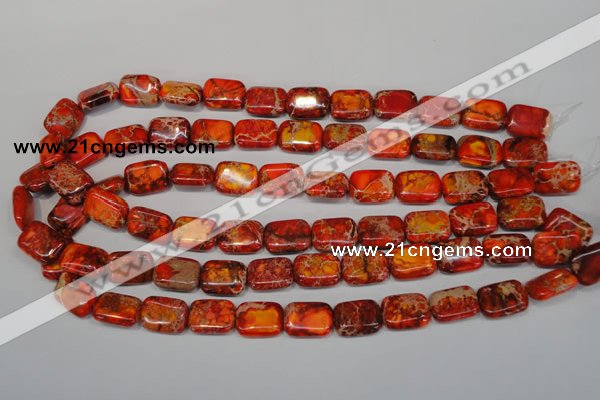 CDI553 15.5 inches 12*16mm rectangle dyed imperial jasper beads