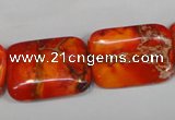 CDI556 15.5 inches 18*25mm rectangle dyed imperial jasper beads