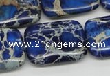 CDI57 16 inches 22*30mm rectangle dyed imperial jasper beads wholesale