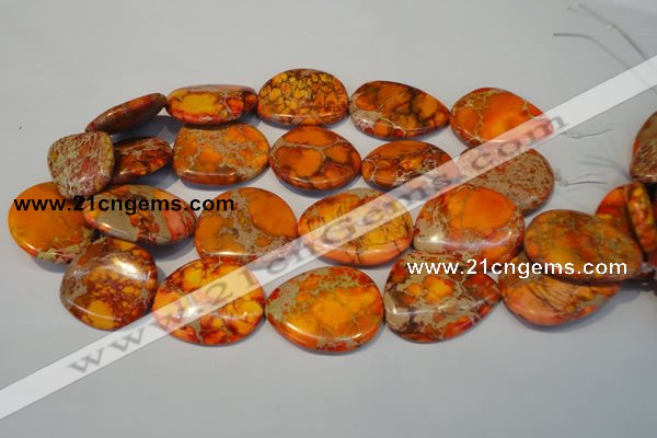 CDI580 15.5 inches 20*25mm - 28*35mm freeform dyed imperial jasper beads