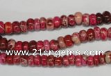 CDI584 15.5 inches 3*6mm rondelle dyed imperial jasper beads