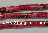 CDI591 15.5 inches 6*12mm tube dyed imperial jasper beads