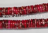 CDI602 15.5 inches 2*10mm heishi dyed imperial jasper beads