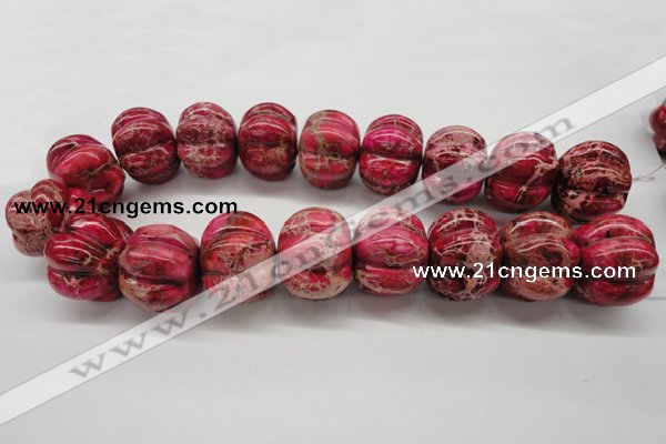 CDI610 15.5 inches 22*30mm pumpkin dyed imperial jasper beads