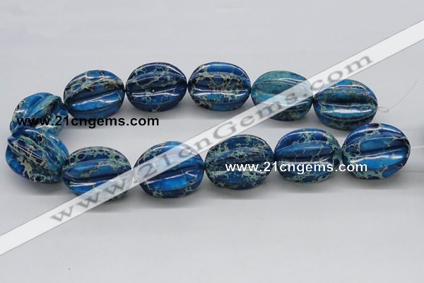 CDI62 16 inches 25*33mm star fruit shaped dyed imperial jasper beads