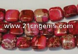 CDI621 15.5 inches 12*12mm square dyed imperial jasper beads