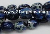 CDI63 16 inches 12*15mm nuggets dyed imperial jasper beads wholesale