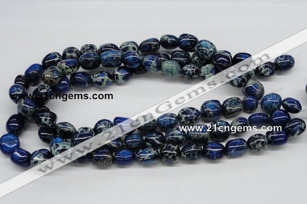 CDI63 16 inches 12*15mm nuggets dyed imperial jasper beads wholesale