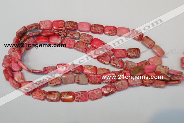 CDI631 15.5 inches 12*16mm rectangle dyed imperial jasper beads