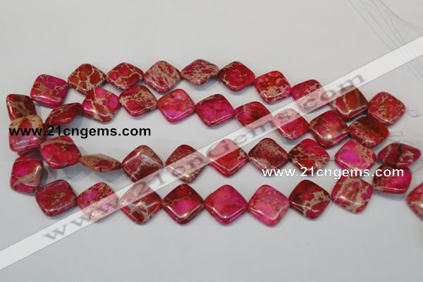 CDI638 15.5 inches 18*18mm diamond dyed imperial jasper beads