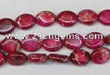 CDI642 15.5 inches 8*10mm oval dyed imperial jasper beads