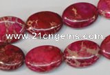 CDI645 15.5 inches 13*18mm oval dyed imperial jasper beads