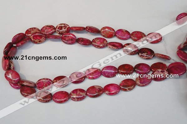 CDI645 15.5 inches 13*18mm oval dyed imperial jasper beads