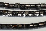 CDI670 15.5 inches 6*6mm tube dyed imperial jasper beads