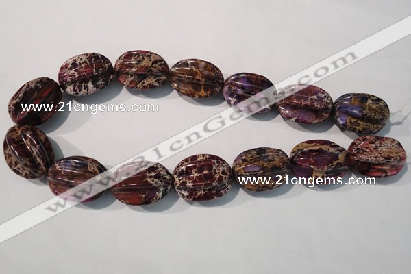 CDI701 15.5 inches 22*28mm star fruit shaped dyed imperial jasper beads