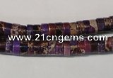 CDI704 15.5 inches 3*6mm heishi dyed imperial jasper beads