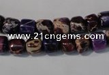 CDI705 15.5 inches 6*8mm nuggets dyed imperial jasper beads