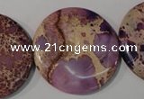 CDI708 15.5 inches 35mm flat round dyed imperial jasper beads