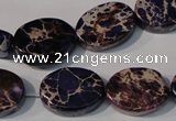 CDI710 15.5 inches 13*18mm oval dyed imperial jasper beads