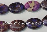 CDI711 15.5 inches 13*18mm oval dyed imperial jasper beads