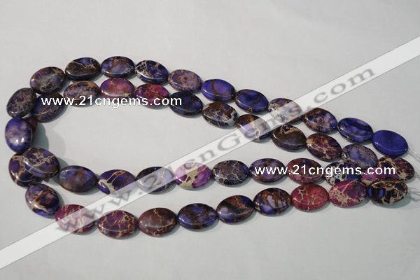 CDI711 15.5 inches 13*18mm oval dyed imperial jasper beads