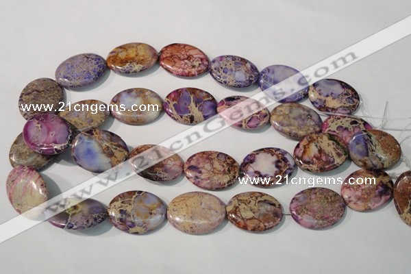 CDI712 15.5 inches 22*30mm oval dyed imperial jasper beads