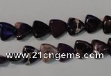 CDI719 15.5 inches 8*8mm triangle dyed imperial jasper beads