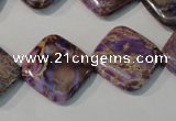 CDI720 15.5 inches 18*18mm diamond dyed imperial jasper beads