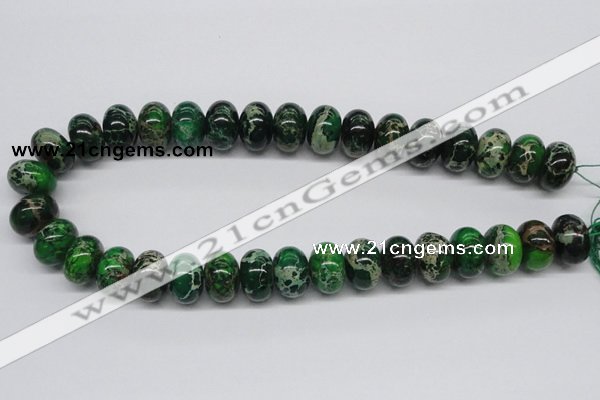 CDI73 16 inches 12*18mm rondelle dyed imperial jasper beads wholesale