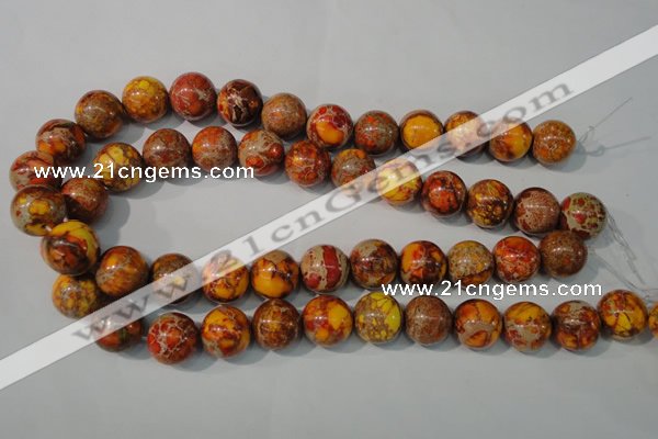 CDI742 15.5 inches 16mm round dyed imperial jasper beads