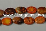 CDI750 15.5 inches 12*14mm oval dyed imperial jasper beads