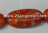 CDI752 15.5 inches 20*40mm oval dyed imperial jasper beads