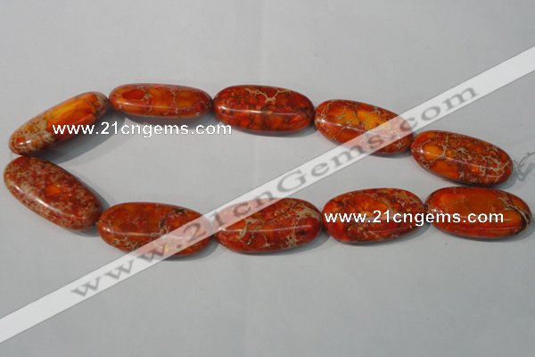 CDI752 15.5 inches 20*40mm oval dyed imperial jasper beads