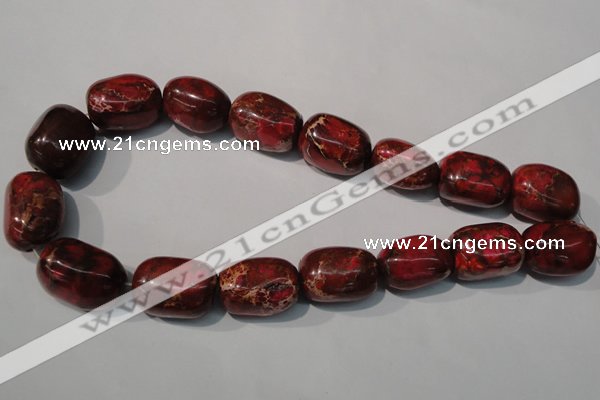 CDI771 15.5 inches 18*25mm nuggets dyed imperial jasper beads