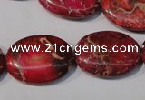 CDI783 15.5 inches 18*25mm oval dyed imperial jasper beads