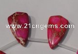 CDI798 Top-drilled 16*27mm flat teardrop dyed imperial jasper beads