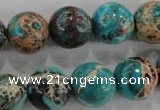 CDI806 15.5 inches 14mm round dyed imperial jasper beads wholesale