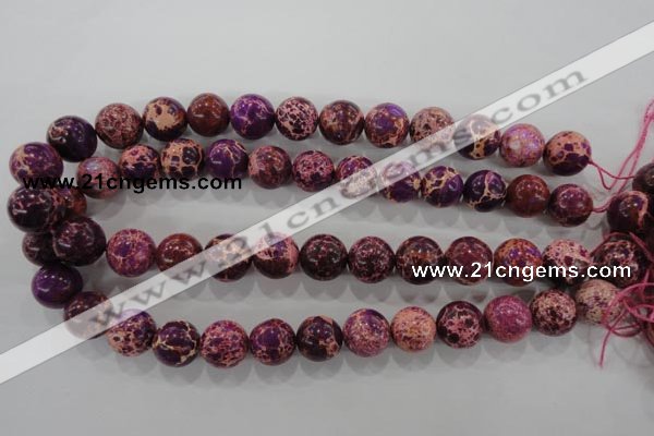 CDI835 15.5 inches 14mm round dyed imperial jasper beads wholesale