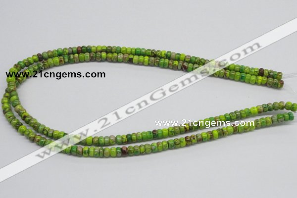 CDI86 16 inches 4*6mm rondelle dyed imperial jasper beads wholesale