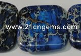 CDI903 15.5 inches 34*34mm square dyed imperial jasper beads