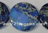 CDI909 15.5 inches 35mm flat round dyed imperial jasper beads